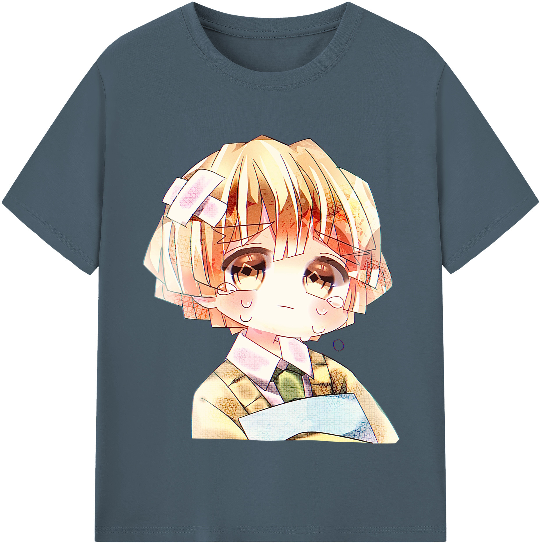 （画像用） 鬼滅の刃（きめつのやいば）我妻 善逸／あがつま ぜんいつ Agatsuma Zenitsu 綿100％半袖Tシャツ（フロントプリント）